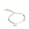 Pulsera de nylon y oro con gemas Lure