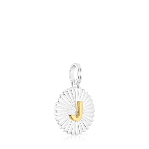 Pendentif médaille lettre J TOUS Alphabet argent et argent vermeil