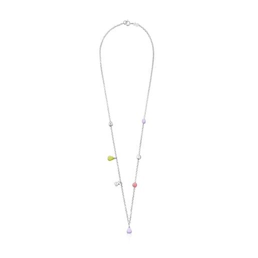 Silver TOUS Joy Bits necklace with enamel motifs