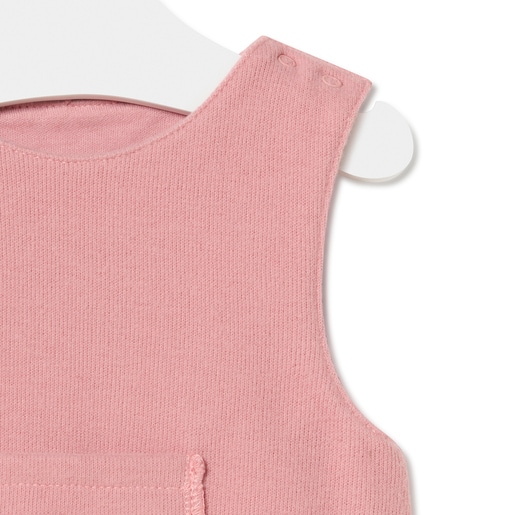 Baby playsuit in Geome pink