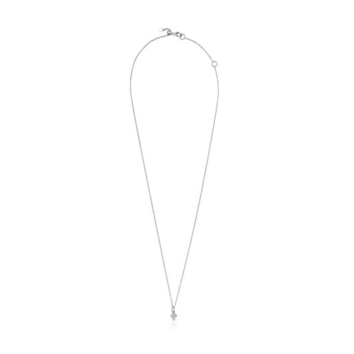 Les Classiques Cross Necklace in White gold with Diamonds