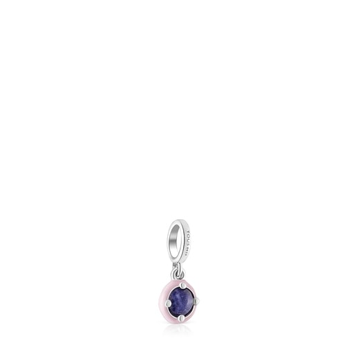 Silver TOUS Vibrant Colors Pendant with sodalite and lilac enamel