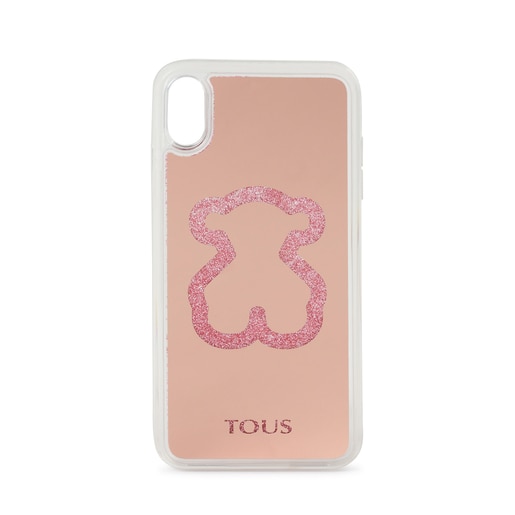 Étui de portable Delray iPhone XS Max Glitter Mirror rose