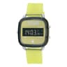 Zelené polykarbonátové Digitálne hodinky so silikónovým remienkom D-Logo Fresh