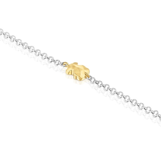 Pulsera cadena oso bicolor Icon Metal