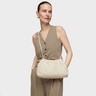 Clutch bandolera de piel beige TOUS Cloud