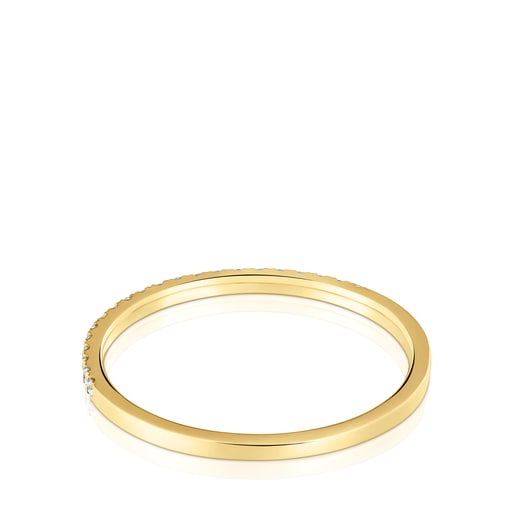 Small Half eternity ring in gold with diamonds Les Classiques