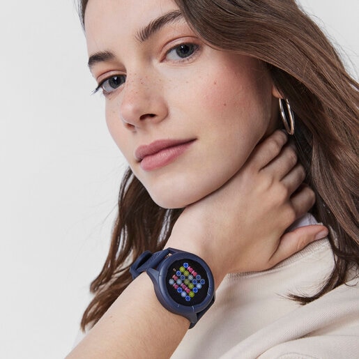 Smarteen Connect Sport Watch with blue silicone strap