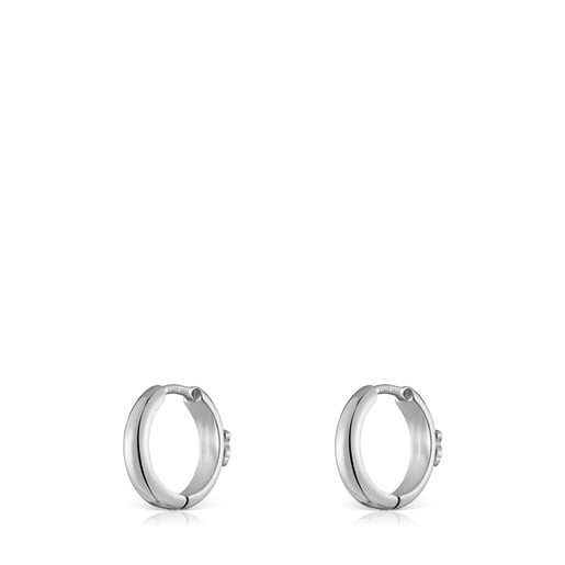 12 mm silver Hoop earrings with bear TOUS Basics