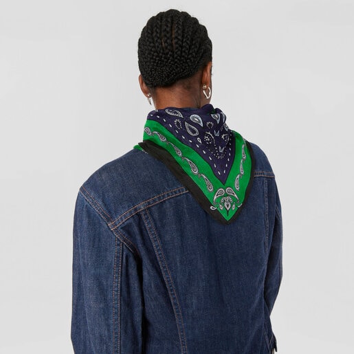 Viscose TOUS Crinkled Scarf with lilac bandana