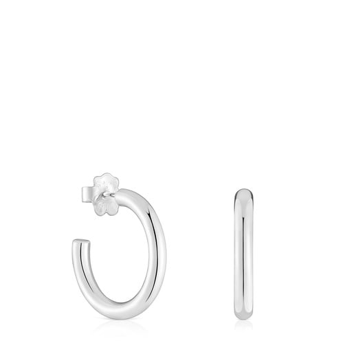 Boucles d’oreilles anneaux en argent 15 mm courtes TOUS Basics
