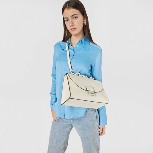 תיק אורבני TOUS Sylvia בינוני בצבע בז'