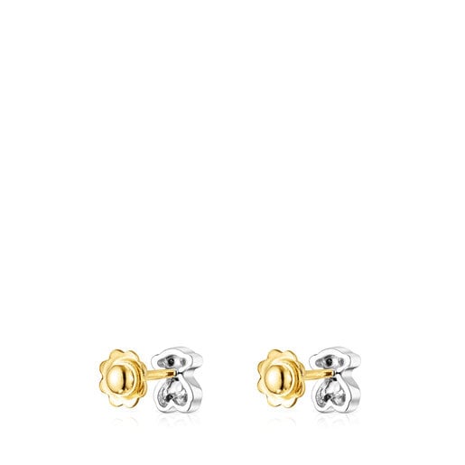 TOUS Gold Puppies earrings with diamonds bear motif | Westland Mall