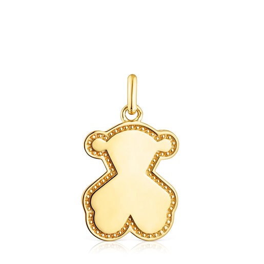 Silver vermeil bear silhouette Medallion pendant Efecttous | TOUS