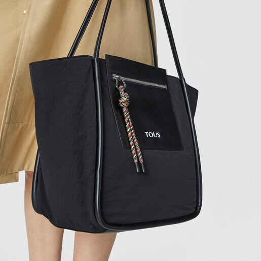 תיק סל TOUS Empire Cotton גדול בצבע שחור