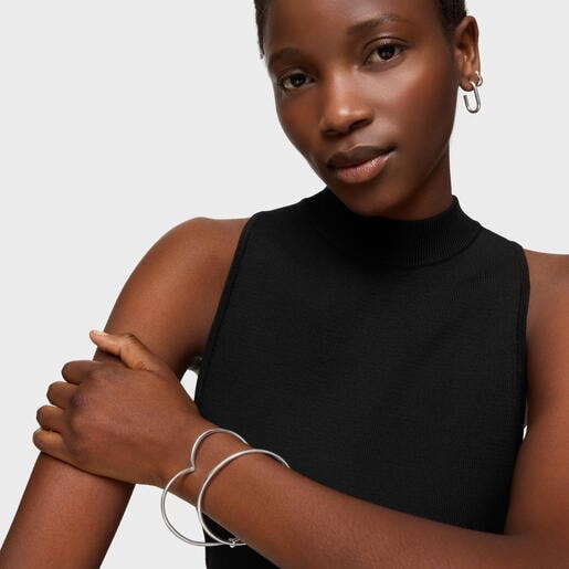 Silver Heart bangle TOUS Straight