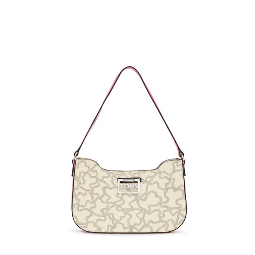 Sac porté épaule beige et rose Kaos Legacy