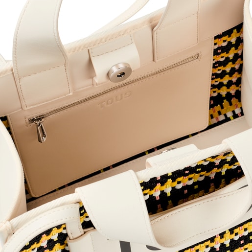 Medium beige TOUS Amaya Braided Shopping bag | TOUS