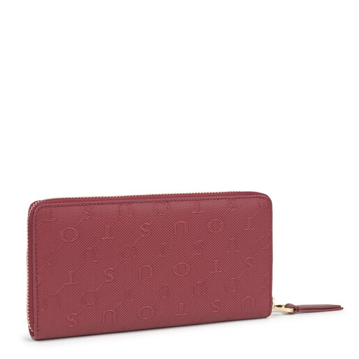 Billetera mediana Script Day burdeos