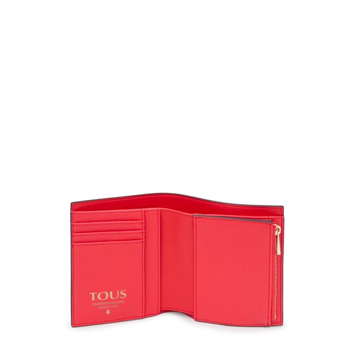 レッドカラーのスモールポケットウォレット TOUS Funny