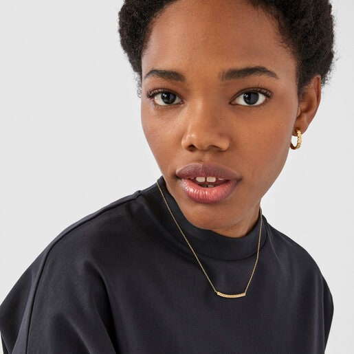 Колье Straight из вермеля с планкой