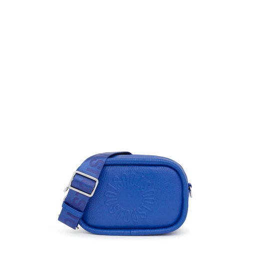 Electric blue leather Crossbody reporter bag TOUS Miranda