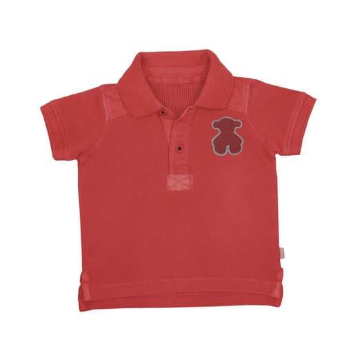 Polo con Oso Casual Coral.