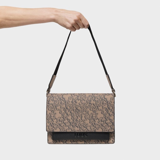 תיק צד Audree מסדרת Kaos Mini Evolution New‏ בגודל בינוני בצבע חום אפרפר