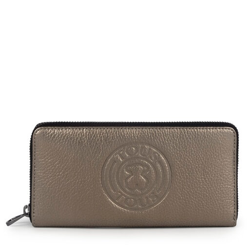 Medium gray Leather New Leissa Wallet | TOUS