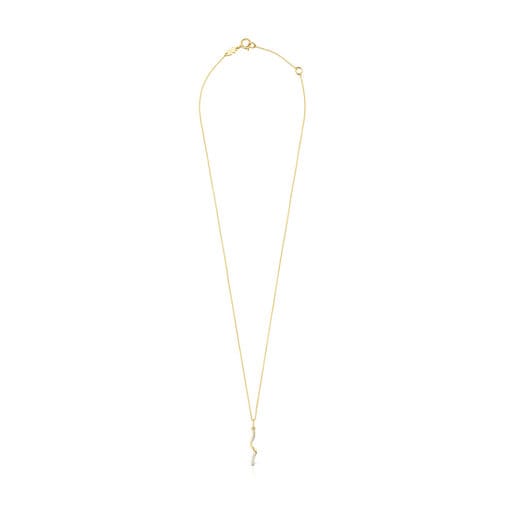 Gold TOUS St Tropez Necklace with diamond spiral