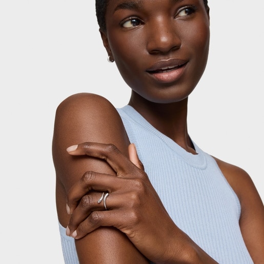 Anillo abierto de plata TOUS Motivos