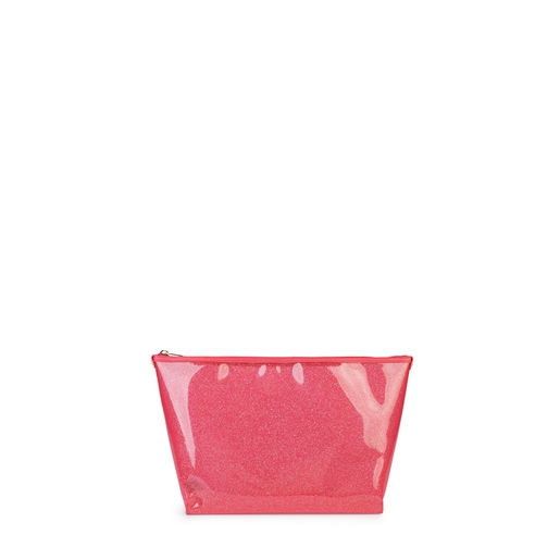 Small coral colored Vinyl Kaos Shock Handbag