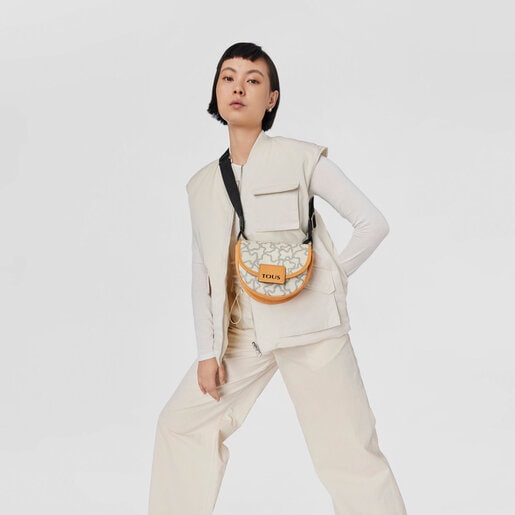 תיק קרוס Amaya Kaos Icon קטן בצבע בז' וחרדל