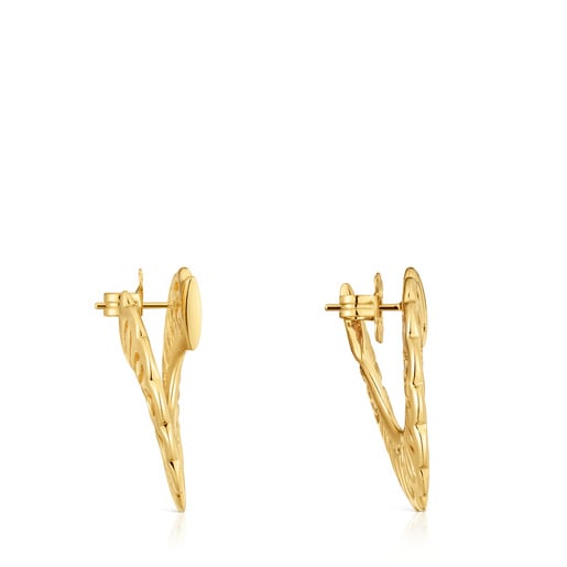 Aretes aro con baño de oro 18 kt sobre plata 31 mm Miranda