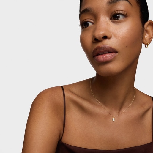 Collana corta in oro 14 kt e madreperla XXS