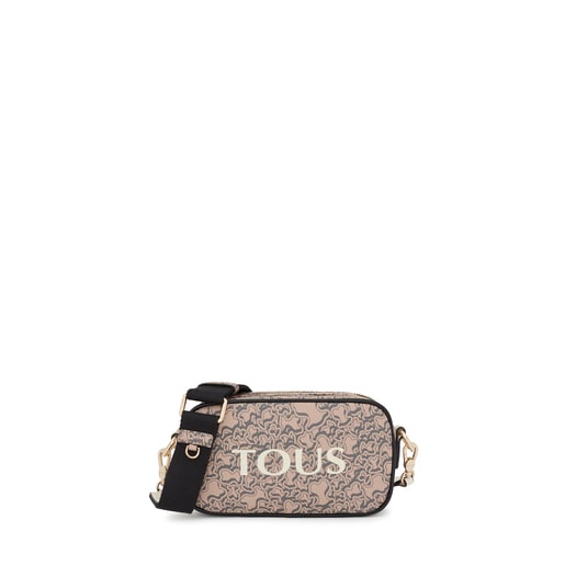 Taupe-colored Flat Crossbody bag Kaos Mini Evolution