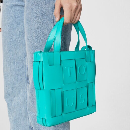 Бирюзовая сумка-кроссбоди TOUS Damas среднего размера