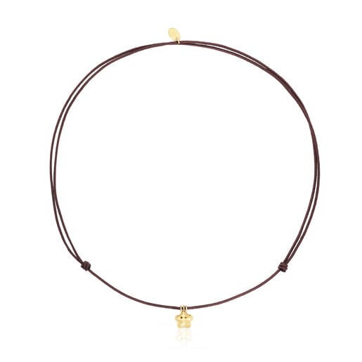 Gold and brown cord Flower necklace TOUS Balloon | TOUS