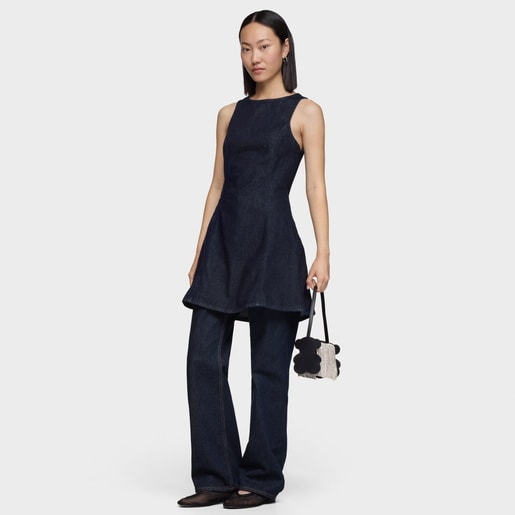 حقيبة كتف باللونين الأبيض والأسود من التشكيلة TOUS Salsi