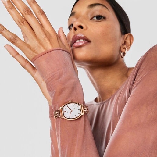 Rose IP Steel Osier Watch