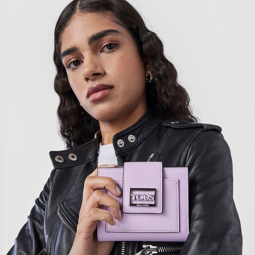 モーブカラーのスモールポケットウォレット TOUS Funny