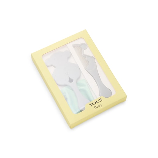 Set de cepillo y peine Beauty gris