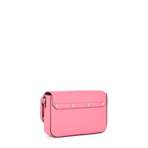 ピンクカラーのレザー製スモールクロスボディバッグ TOUS Legacy