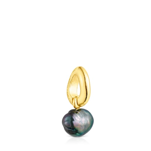 Silver vermeil Hav Pendant with gray pearl | TOUS