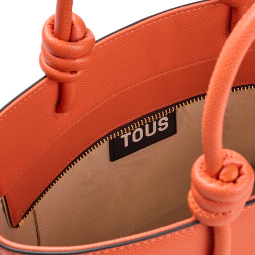 Μικρή τσάντα-καλάθι TOUS La Rue New σε πορτοκαλί χρώμα