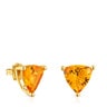 Earrings in 18kt gold plating over silver and laboratory-grown citrine TOUS Color Lab