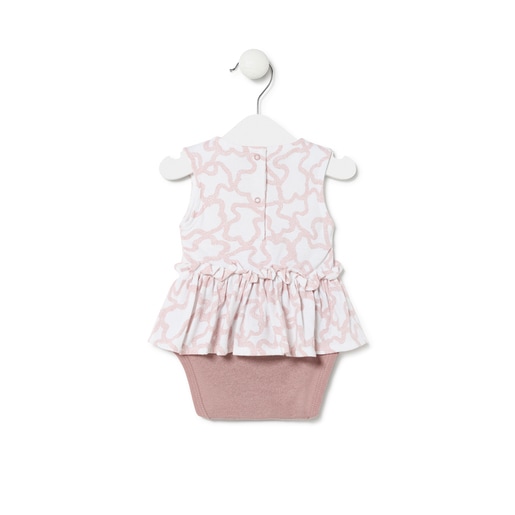 Body de bebé menina com saia Kaos cor-de-rosa