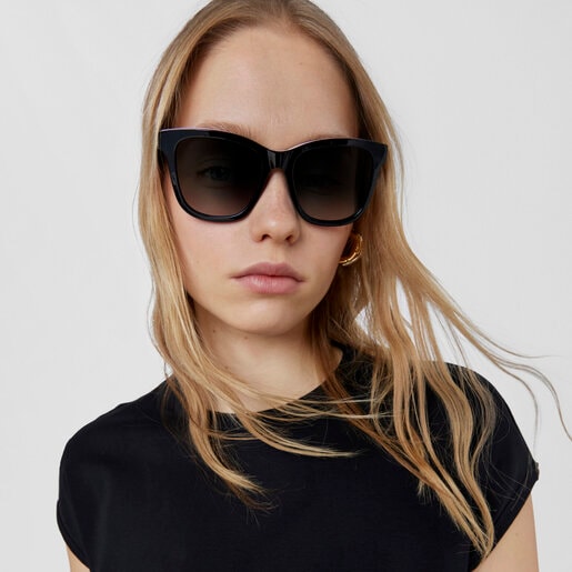 Black Sunglasses Lauper Chain