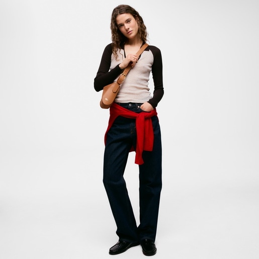 Bandolera pequeña camel TOUS Arlette