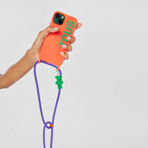 כיסוי טלפון נייד Delray 13 נתלה בצבע כתום מסדרת TOUS Rope Bear